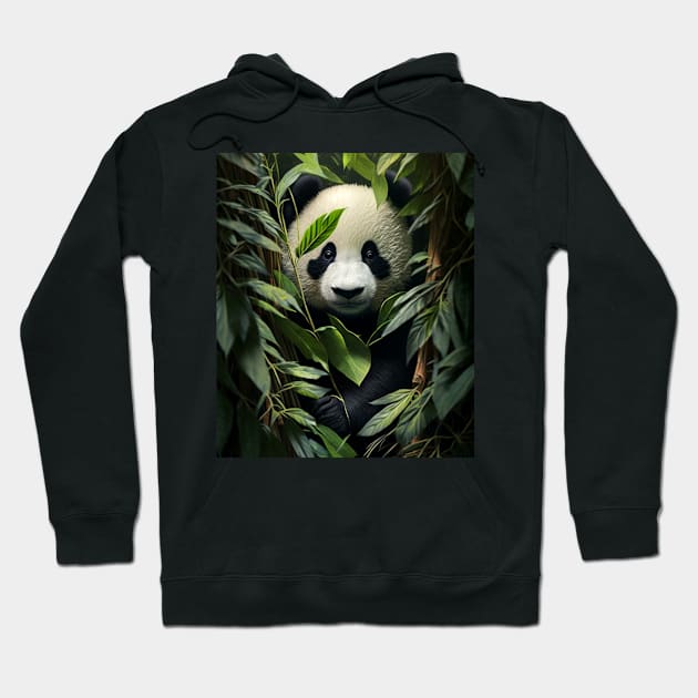 Hide Panda Hoodie by Ala.of.art